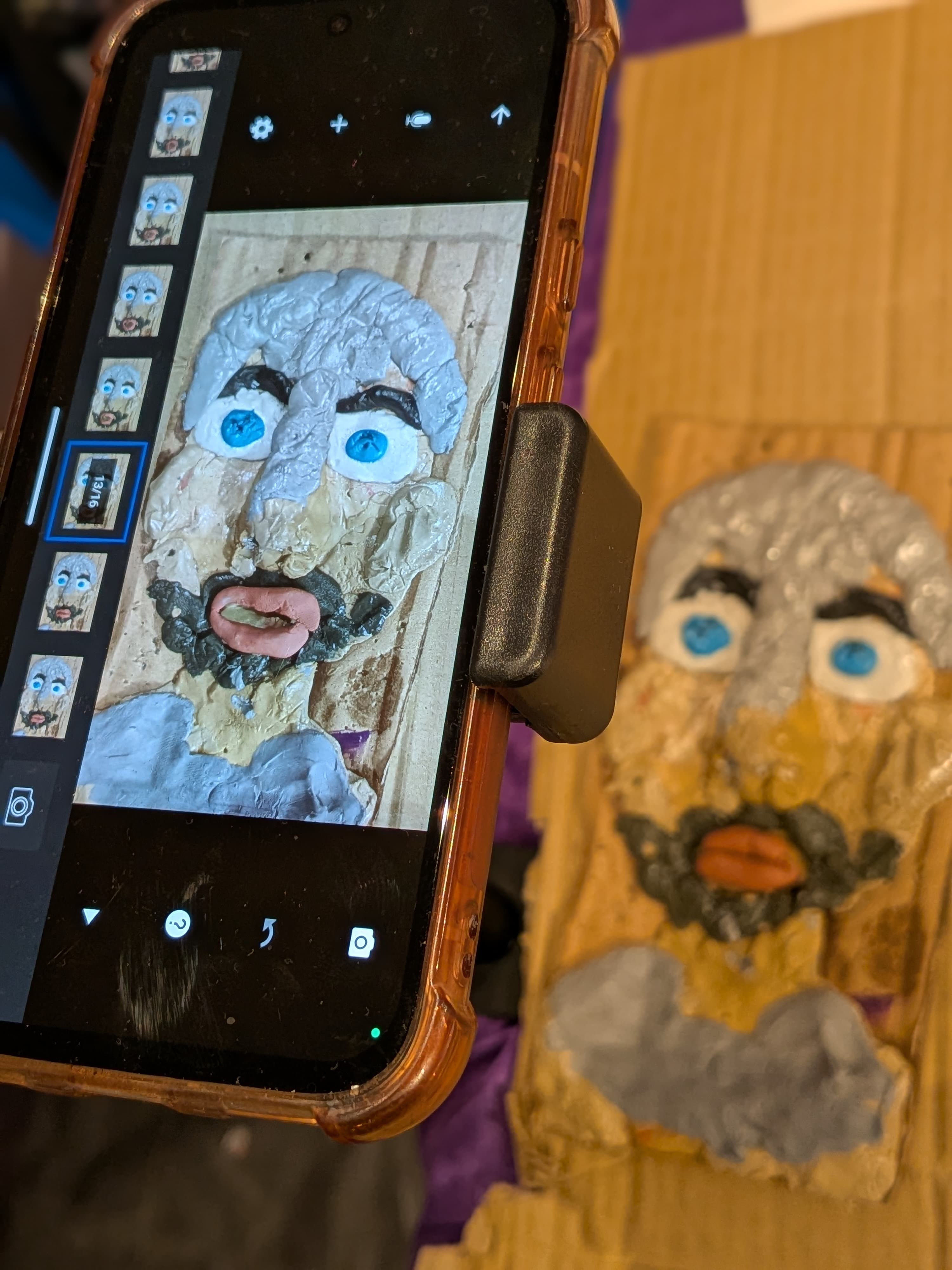 Process of shooting a stop motion film