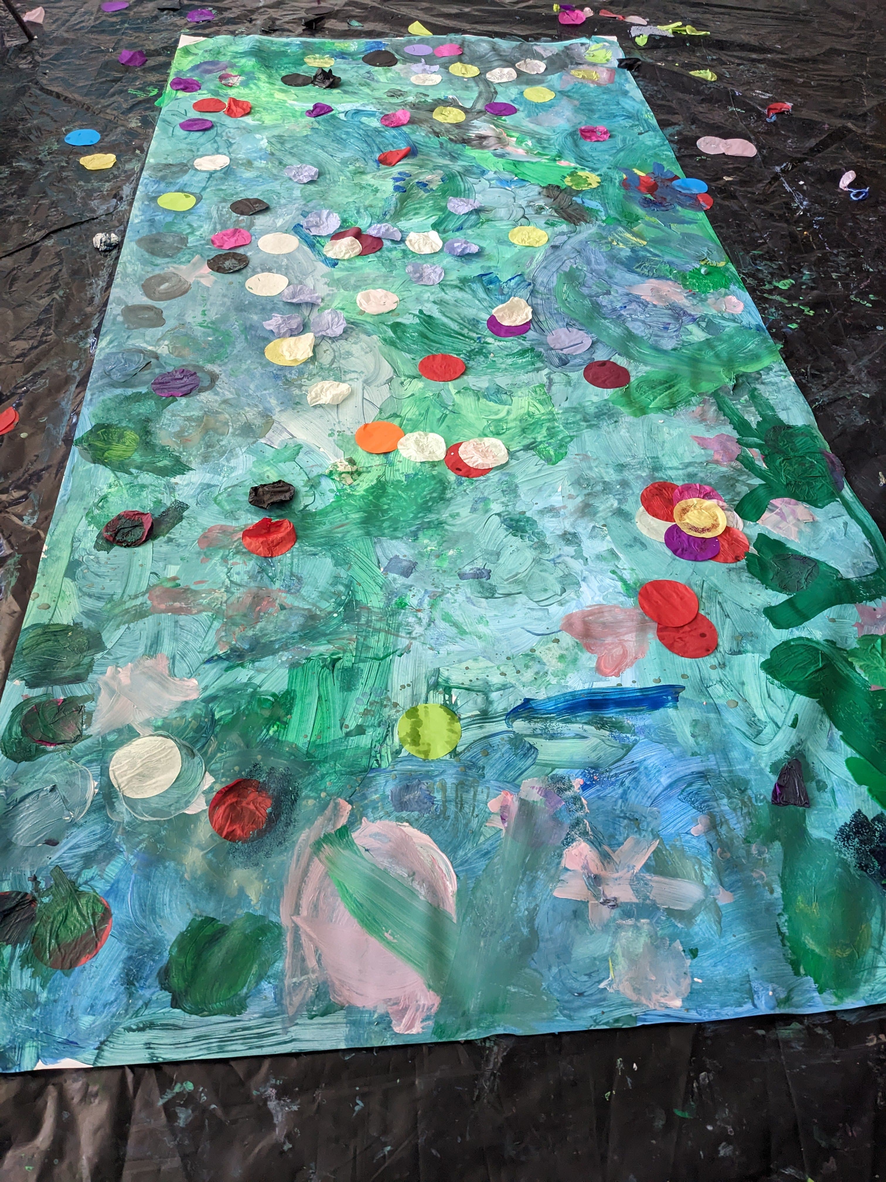 Monet inspired kids art work